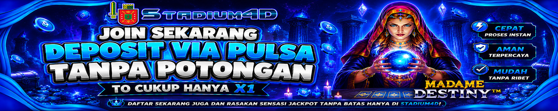 SLIDE DEPOSIT PULSA TANPA POTONGAN STADIUM4D
